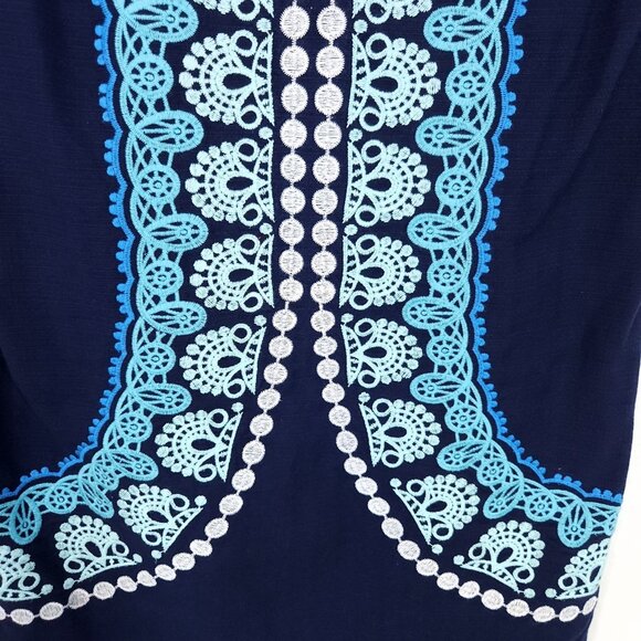 Lilly Pulitzer Sheath Dress Size 0 Embroidered Front Fully Lined Sleeveless - Picture 5 of 16